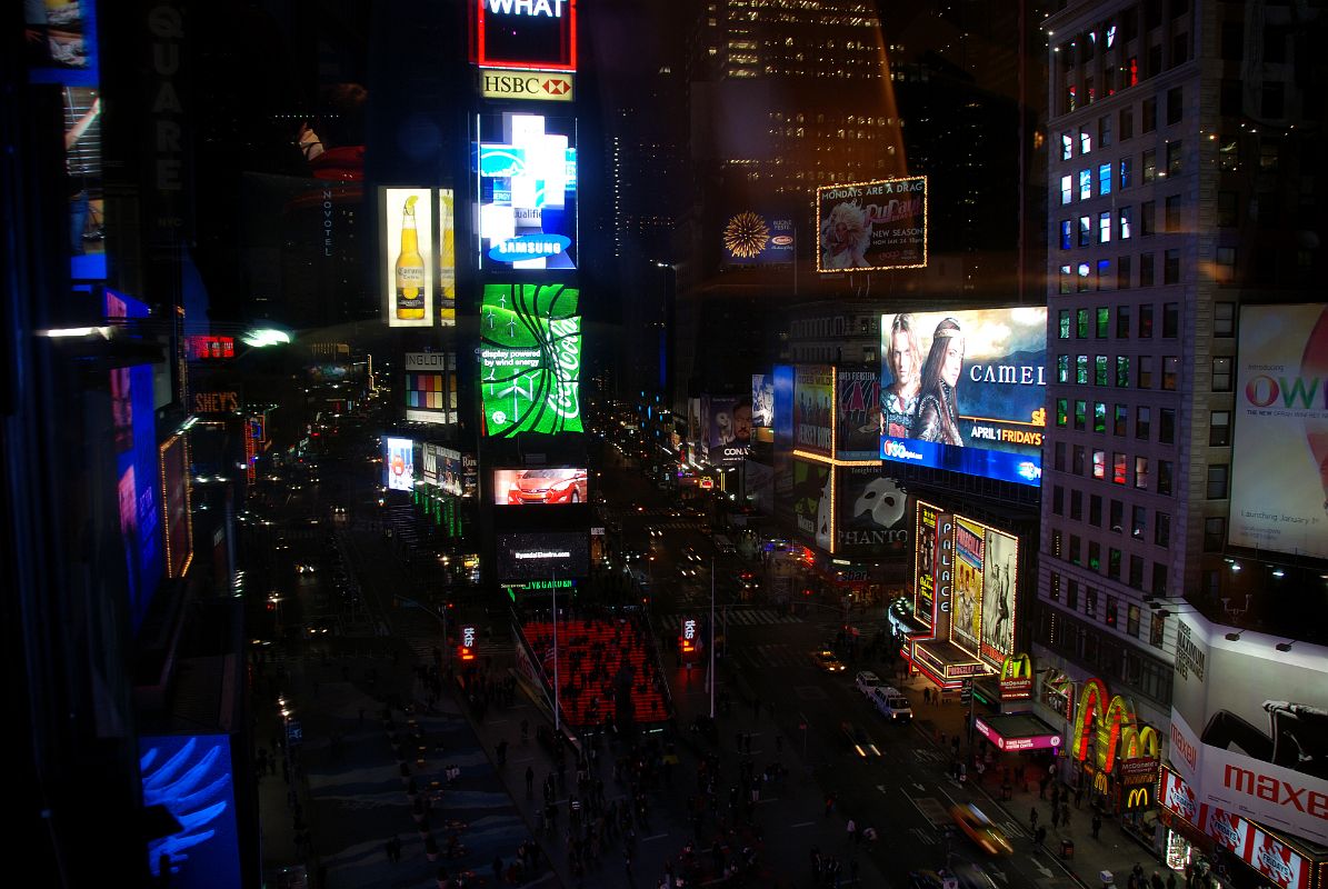 New York City Times Square 11C View North To 2 Times Square And The Red Stairs From The Marriott Hotel